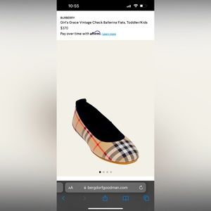 Burberry girls Ballet Flat sz 35EU/4US